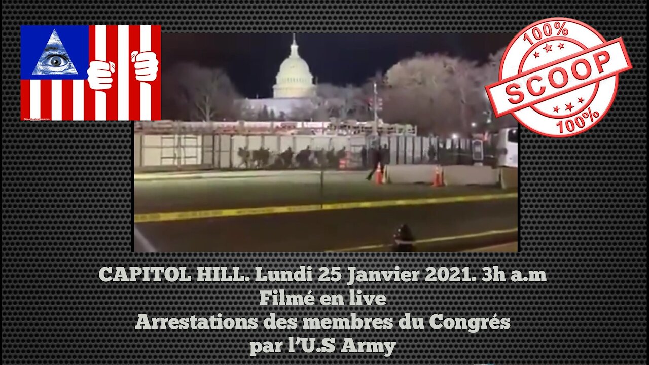 USA/WASHINGTON-CAPITOL Hill. 25 janvier 2021 (3h du mat'). Arrestations ou récupération des enfants au Congrès... Lire descriptif