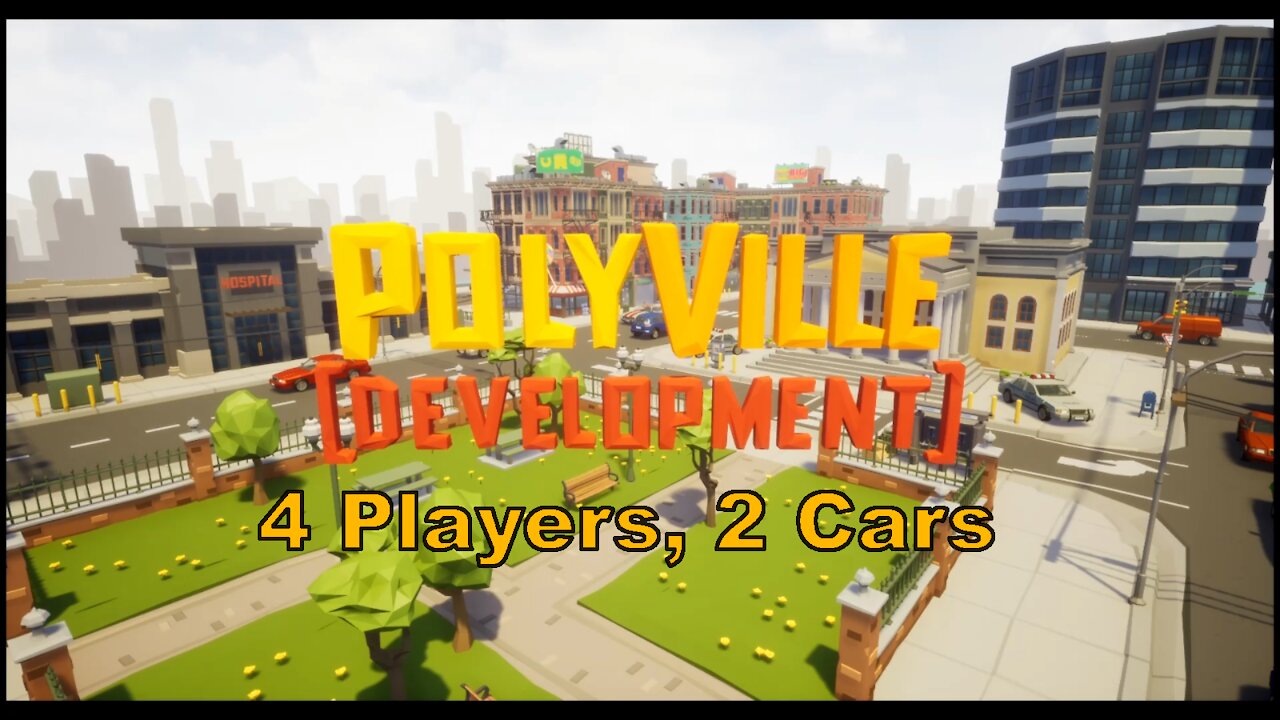 PolyVille Development - 4 Players, 2 Cars