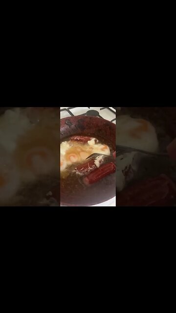 Sausages and eggs- breakfast of champions- english breakfast