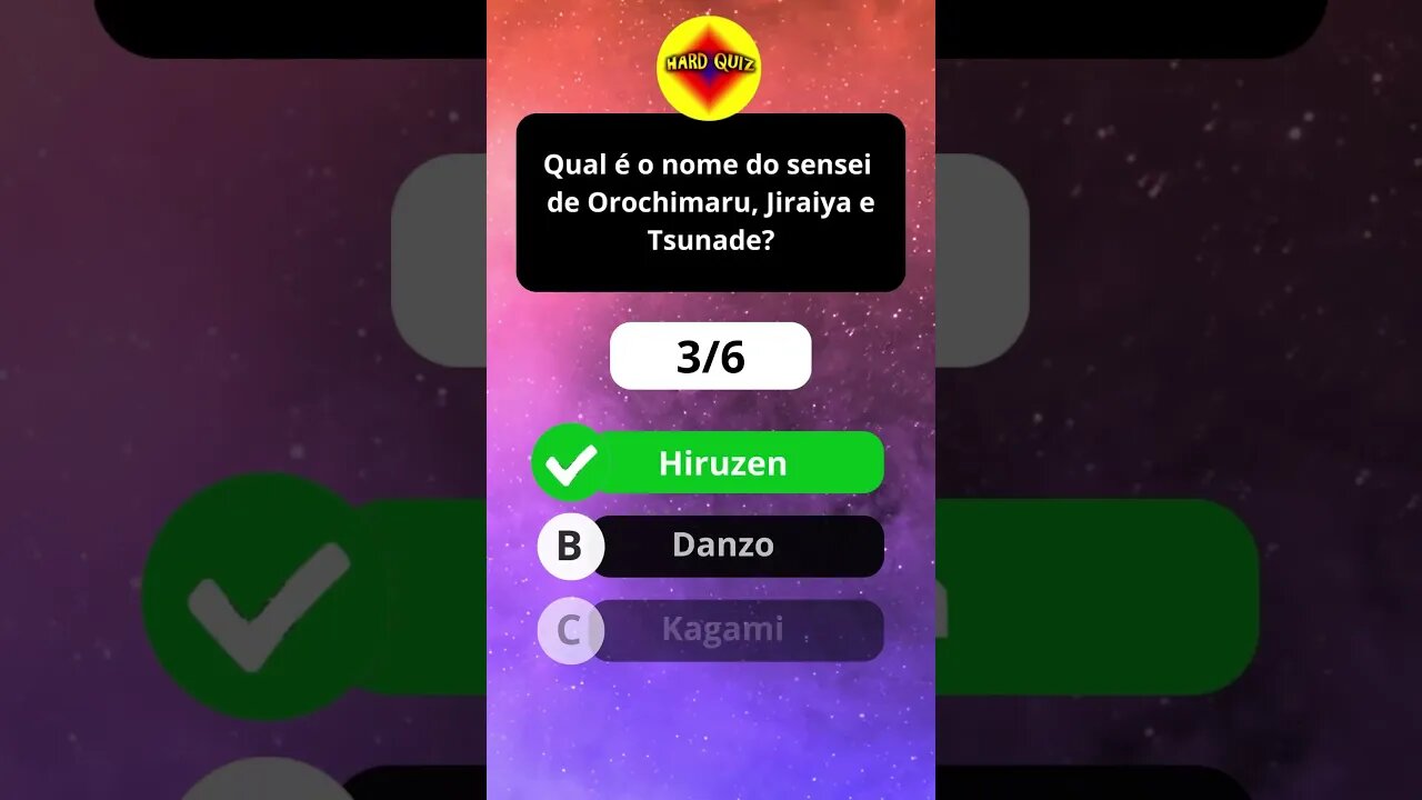 Quiz de Perguntas de Naruto #shorts