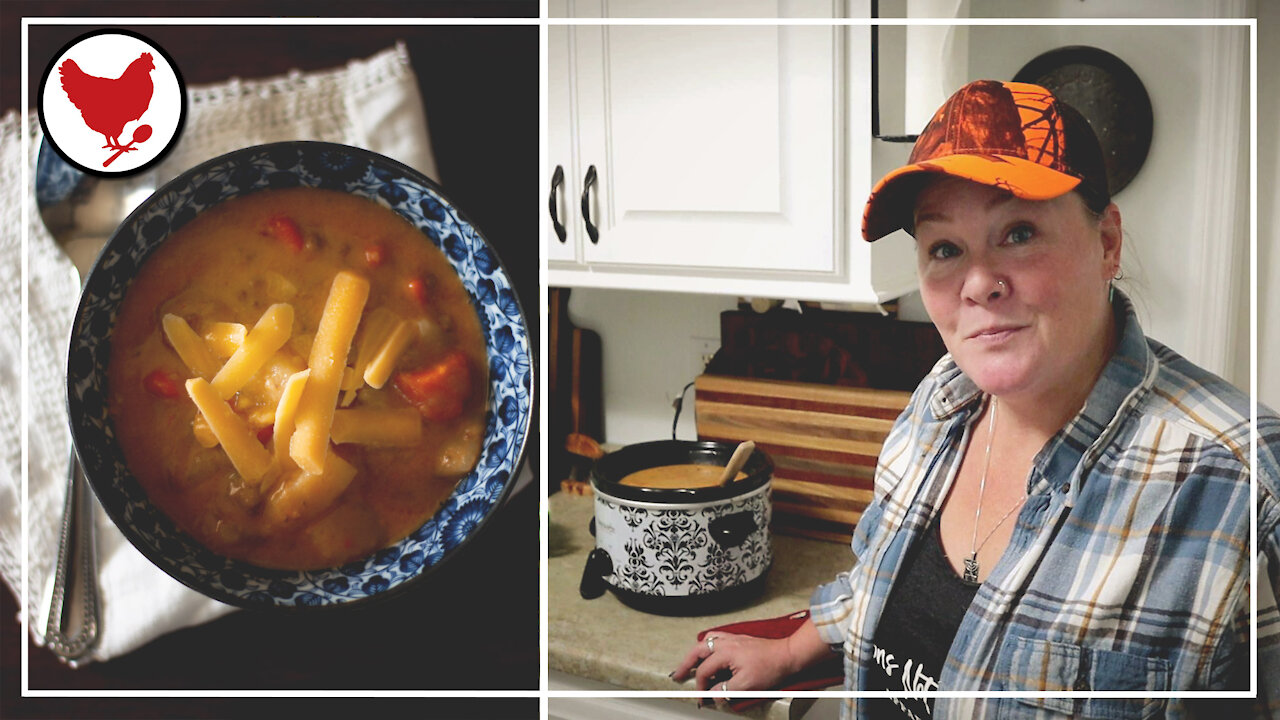 Slow Cooker Cheeseburger Soup | A Good Life Farm