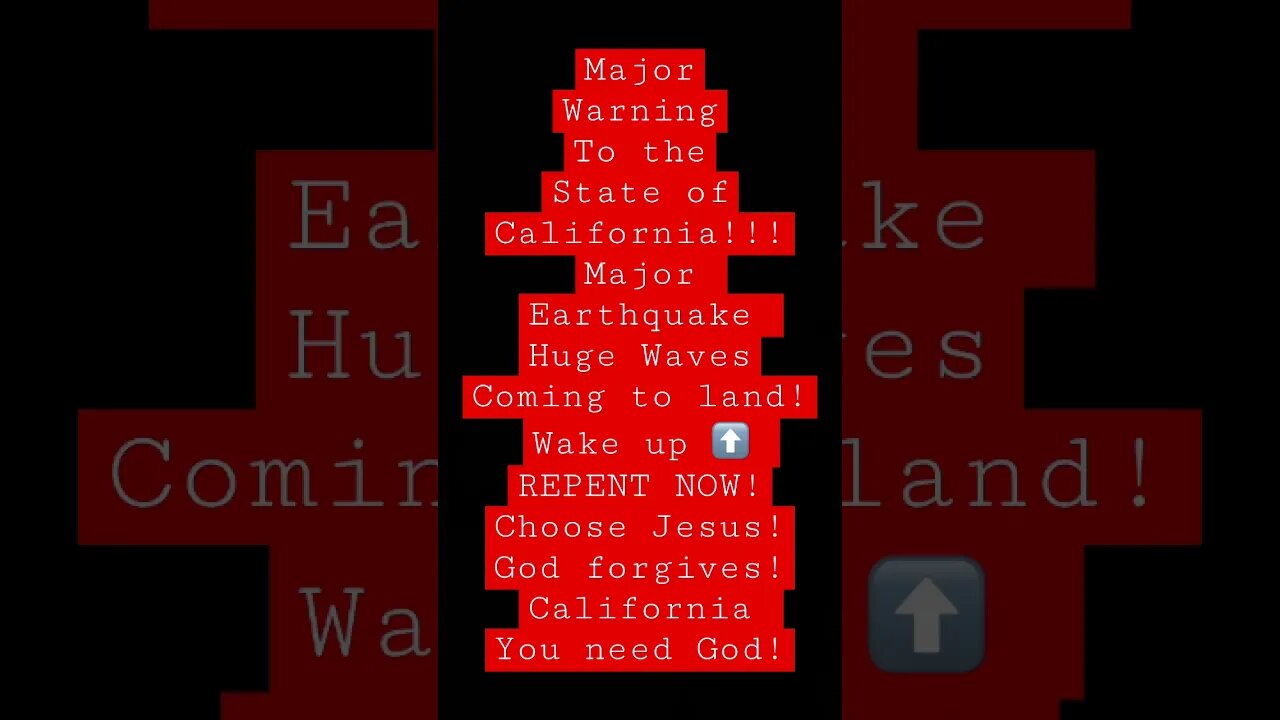 CALIFORNIA NEEDS THE LORD JESUS! #jesussaves #salvation #endtimes #lastdays #godforgives #repent