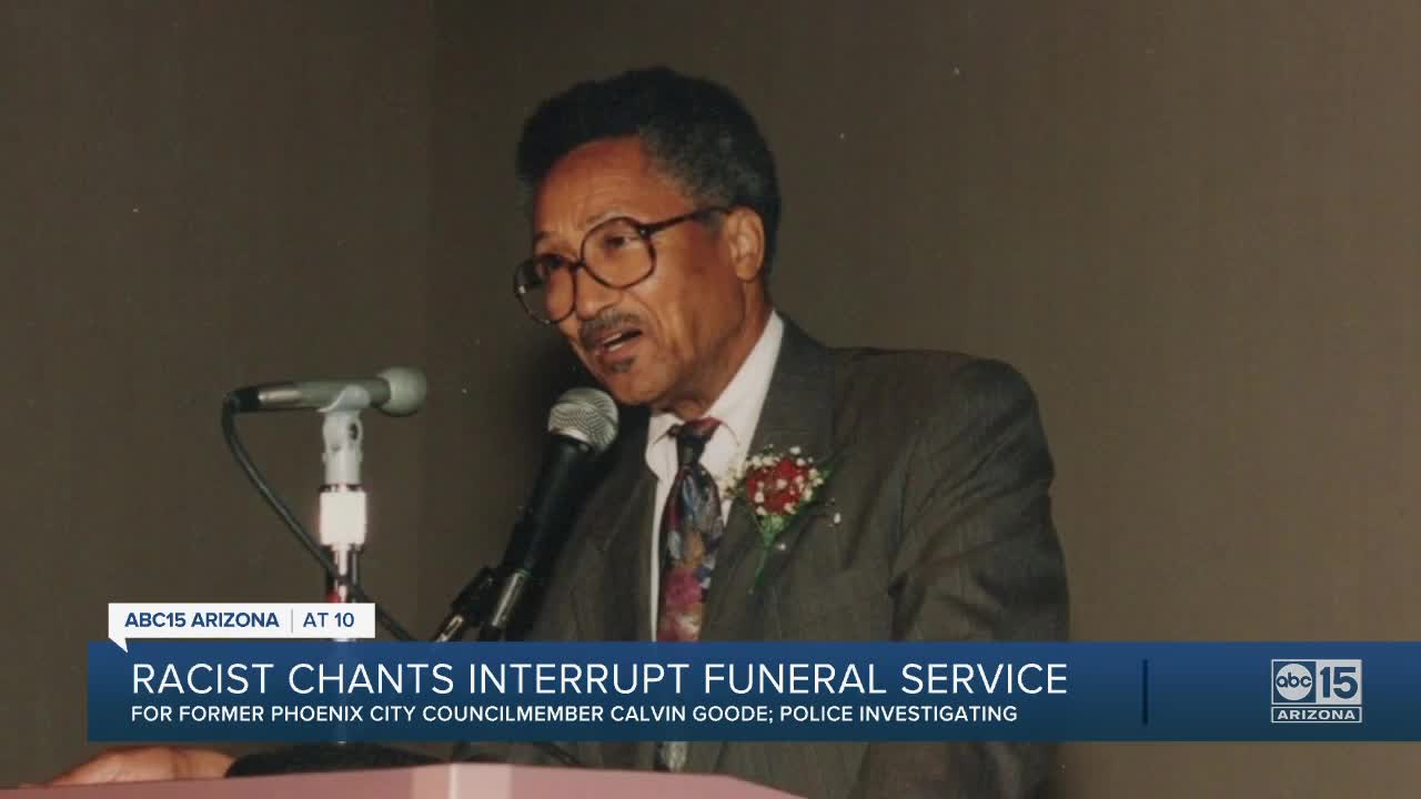 Racist chants interrupt funeral service