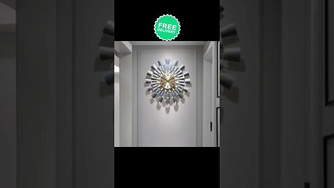 Shang Art Clock Metal Atmosphere Wall Watch Creativity #homedecor #shorts #foryou #lifestyle