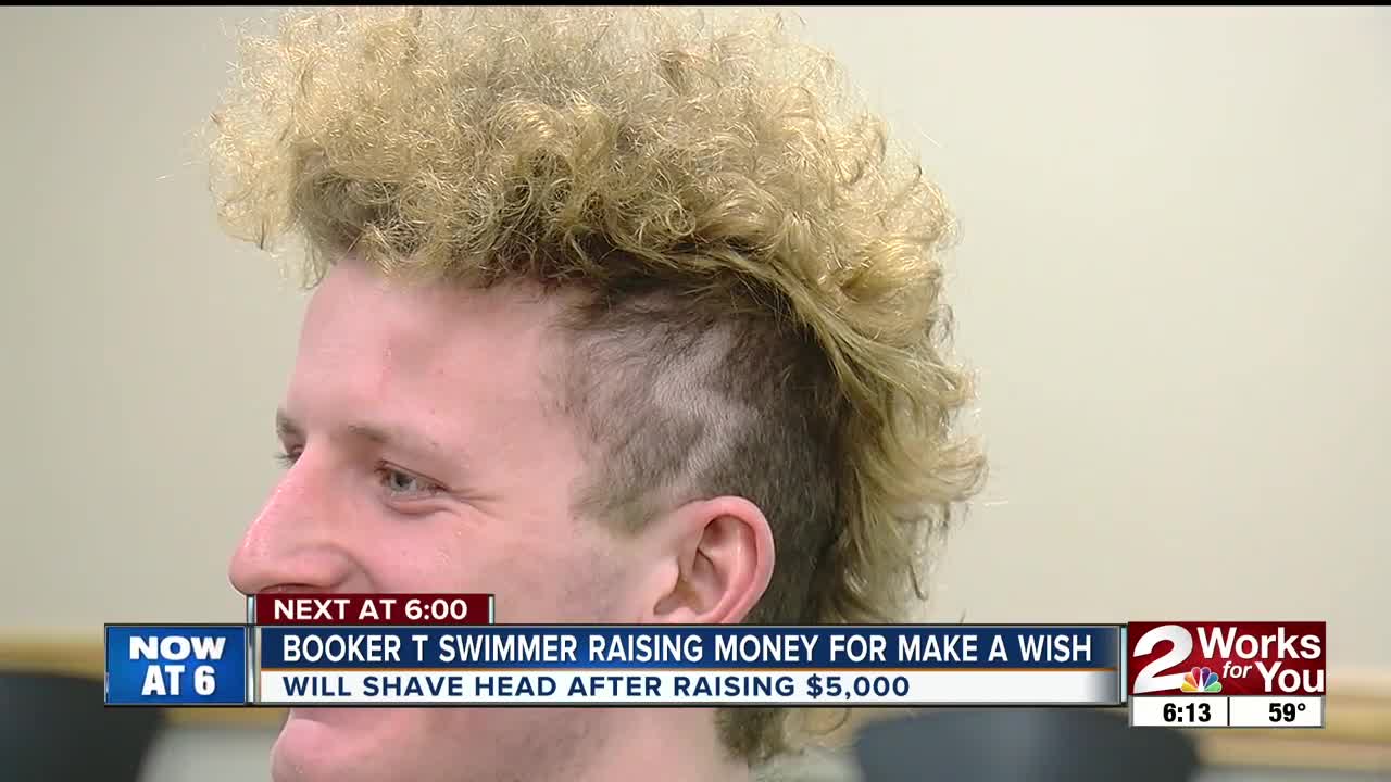 Booker T. swimmer raising money to shave head for Make-A-Wish Foundation