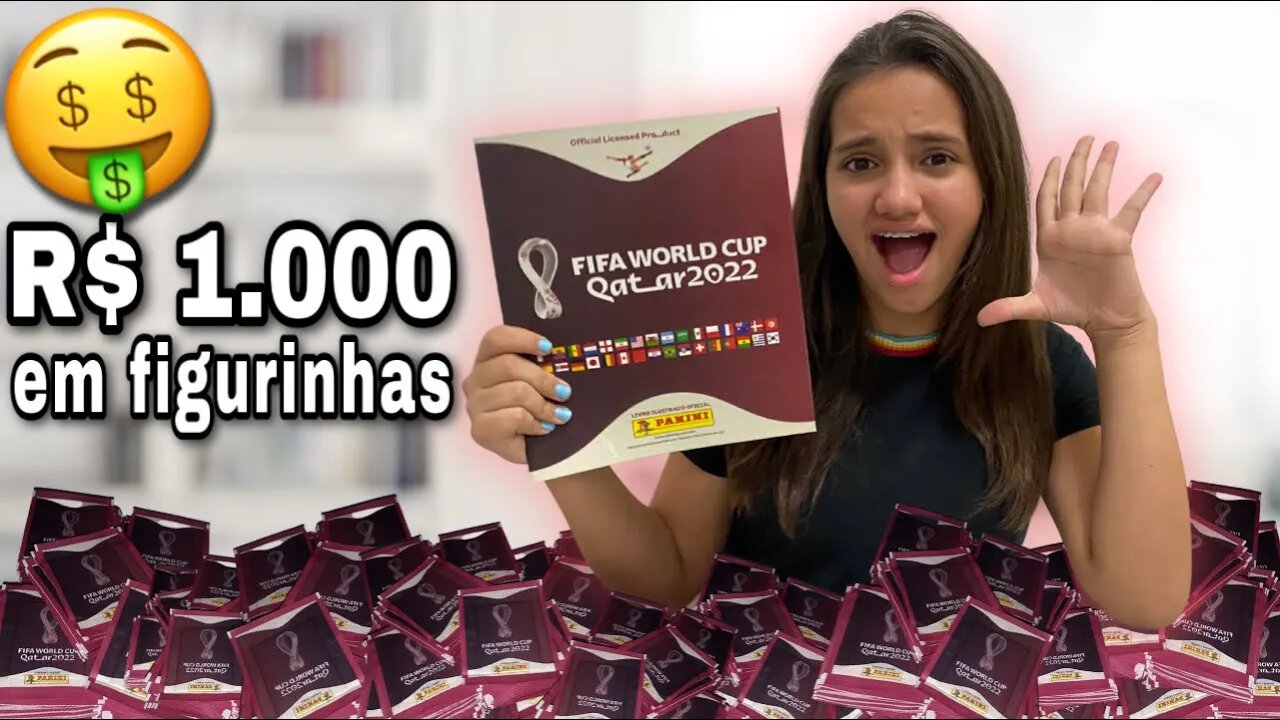 GASTAMOS R$1.000 EM FIGURINHAS DA COPA DO MUNDO 🤑 achamos a legendária ? Part 1 - 3 irmãs demais