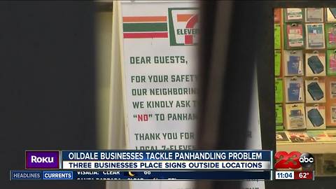 'No panhandler' signs go up in Oildale