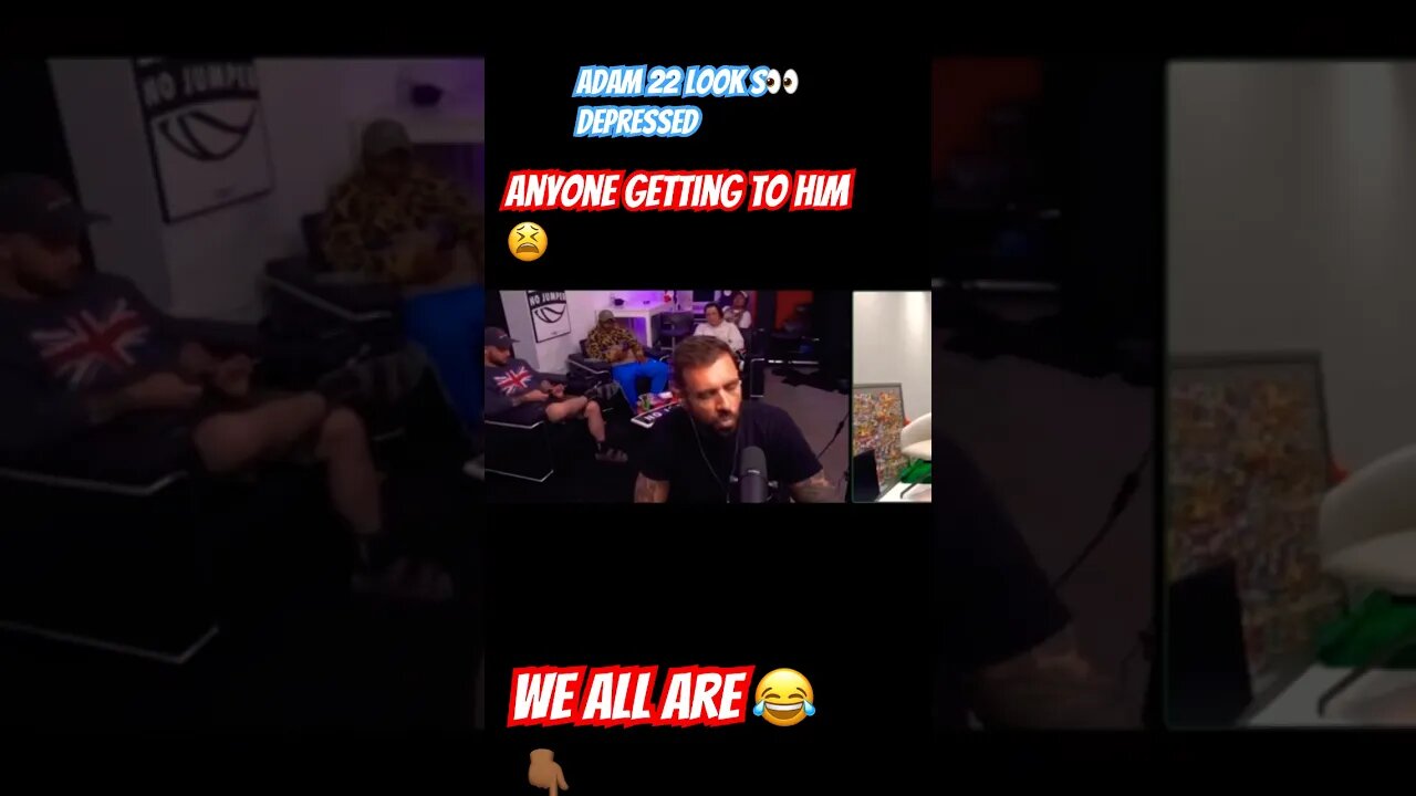 The whole world is getting to him but he's acting like 👍 his cool 😎 #shorts #adam22