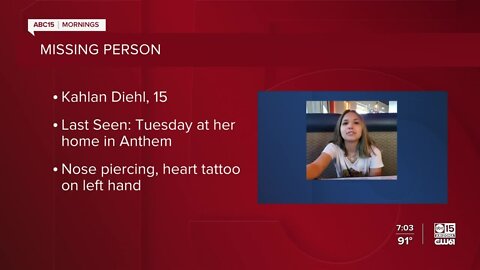 MCSO searching for missing 15-year-old girl from Anthem