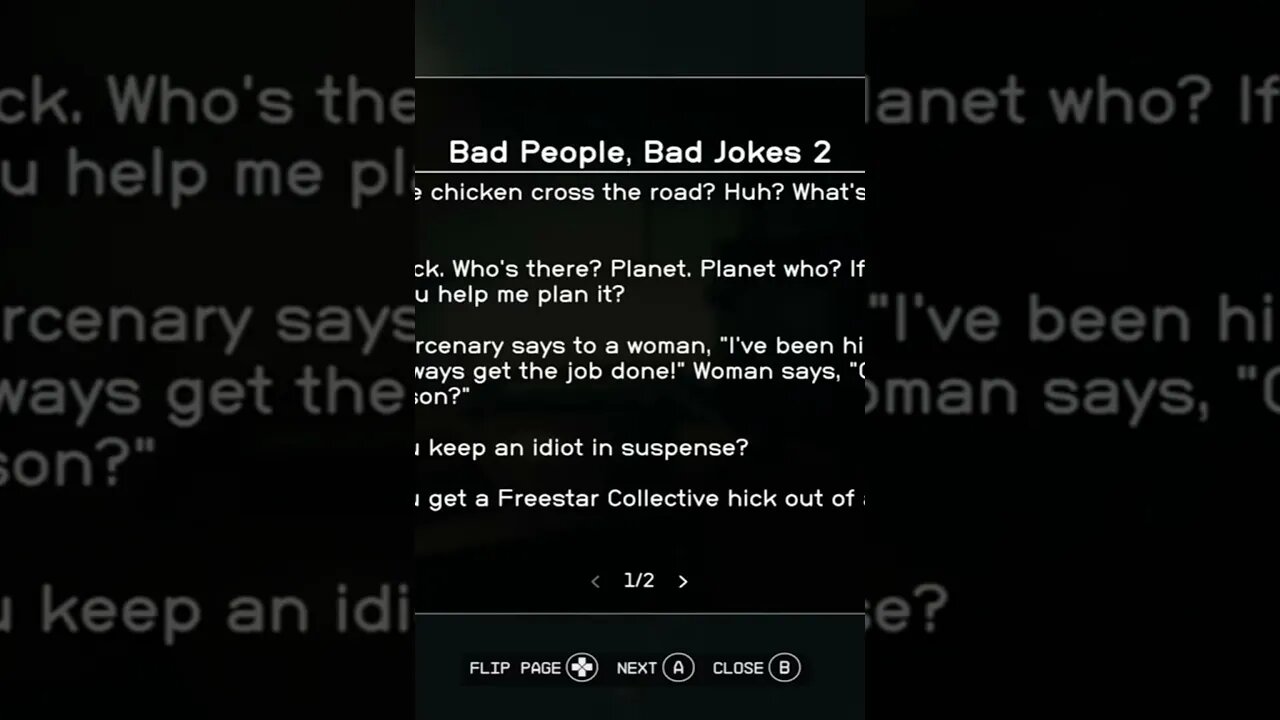 Starfield Bad People Bad Jokes