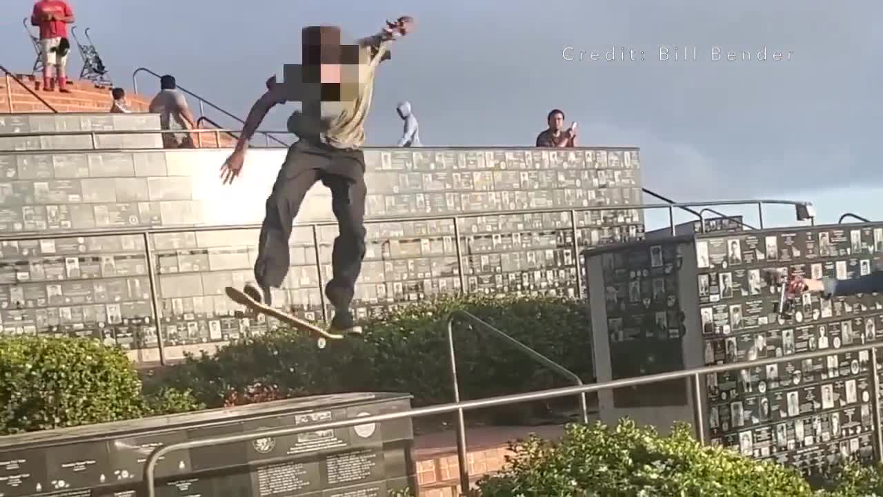 Video of skateboarding on Mt. Soledad sparks outrage