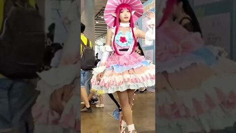 Cute Chinese Girl At Cosplay Show