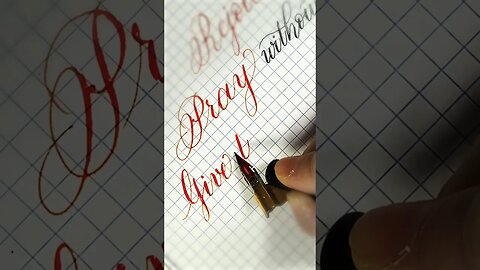 Calligraphy Words: Give Thanks #calligraphy #handwriting