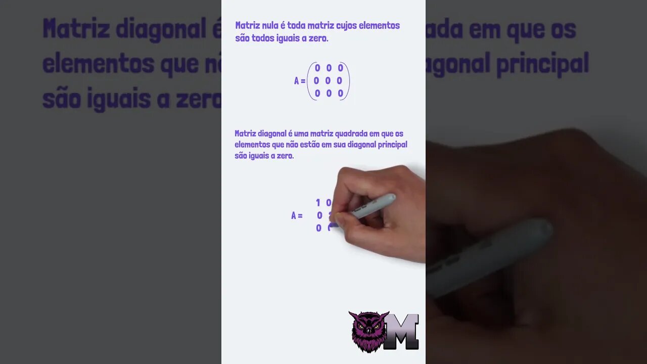 MAIS e MAIS MATRIZES ESPECIAIS! Matriz nula, matriz diagonal e matriz identidade |Matletas