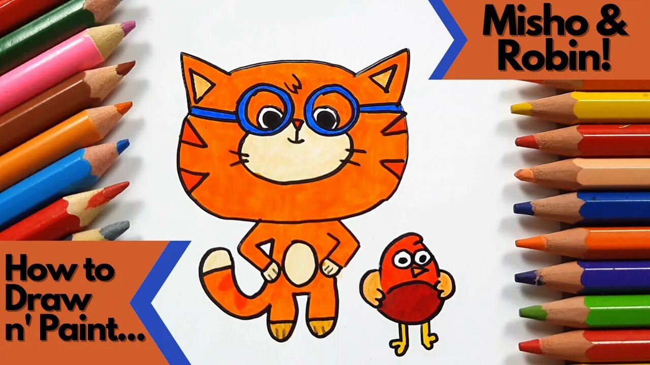 How to draw and paint Misho & Robin in a fun and easy way