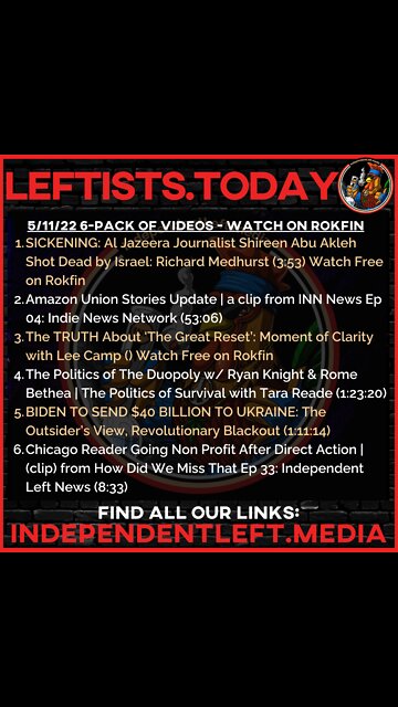 Shireen Abu Akleh, Al Jazeera Journalist, Shot Dead | Amazon Union Updates | 5/11 Leftists.today