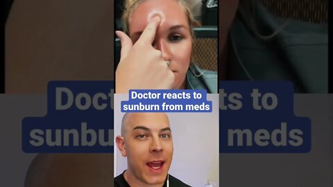 Doctor reacts to AWFUL sunburn from meds
