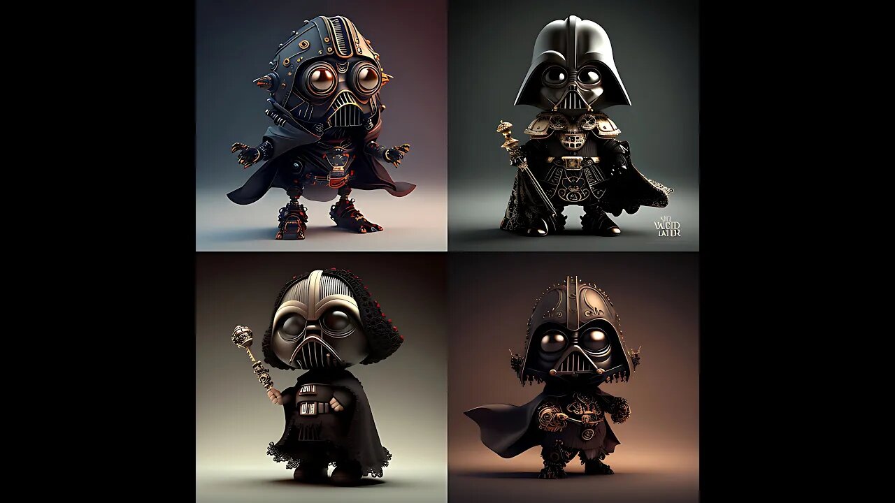 The Darth Vader Lord in a Chibi Victorian Style