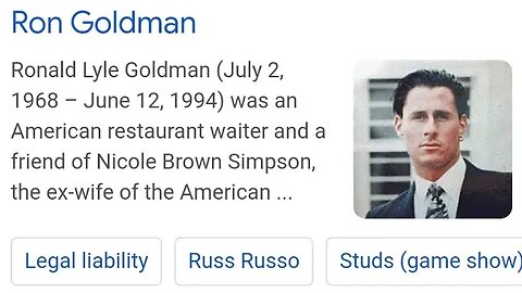 Ronald Lyle Goldman (July 2, 1968 – June 12, 1994)