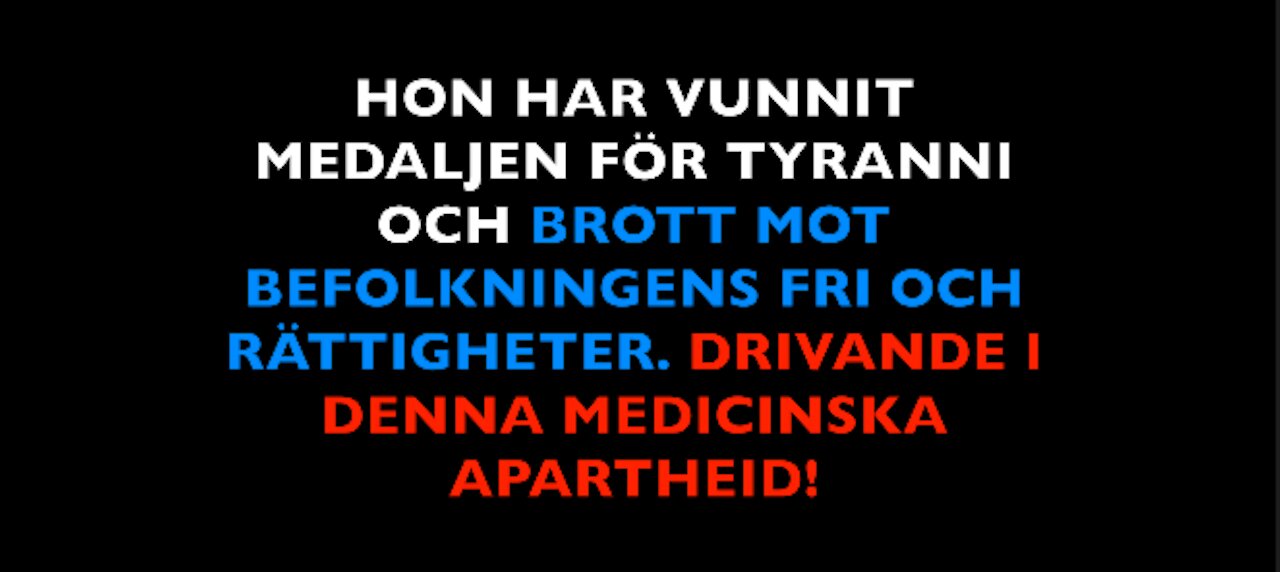 Lena Hallengren ställs som personligt ansvarig av #gravljusupproret TYRANNERI/medicinsk APARTHEID