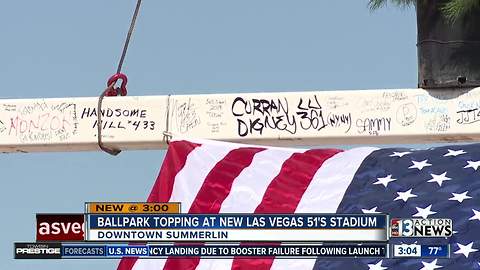 Beam placed at new stadium