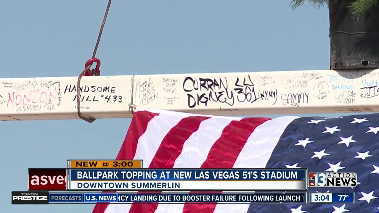 Beam placed at new stadium