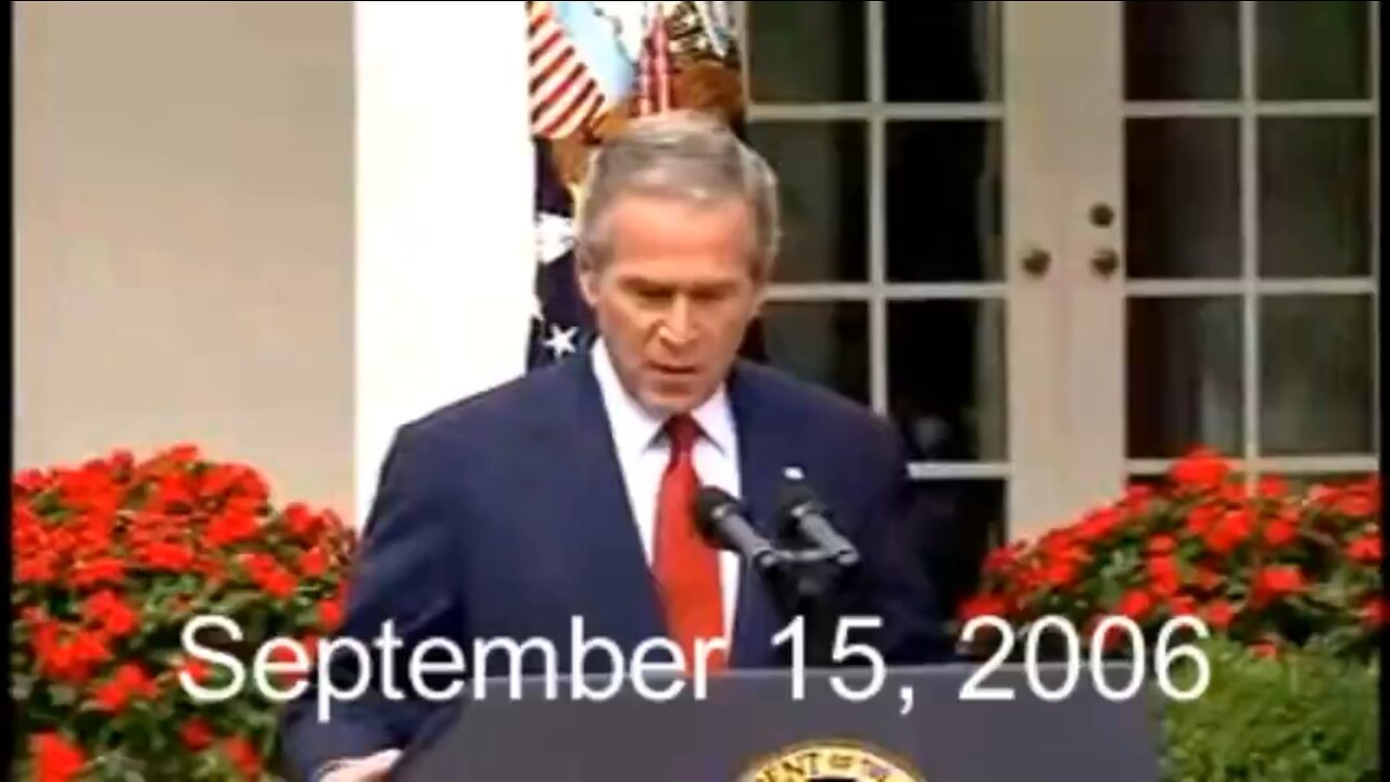 George Bush speaking about 911 attack.(explosives)