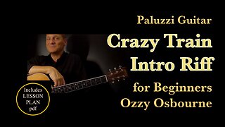 Ozzy Crazy Train Intro Riff Guitar Lesson for Beginners