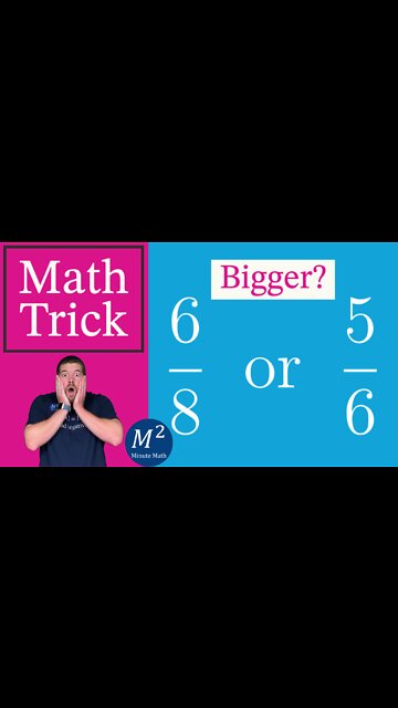 Comparing Fractions Fast! Minute Math Tricks - Part 36 #shorts