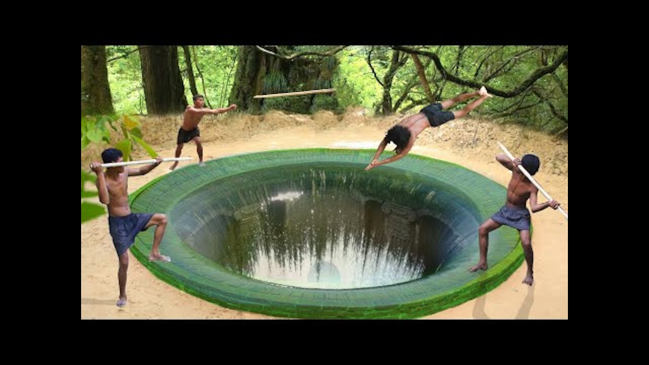 Building Underground Swimming Pool in The Deep Wilderness Spend 68 days