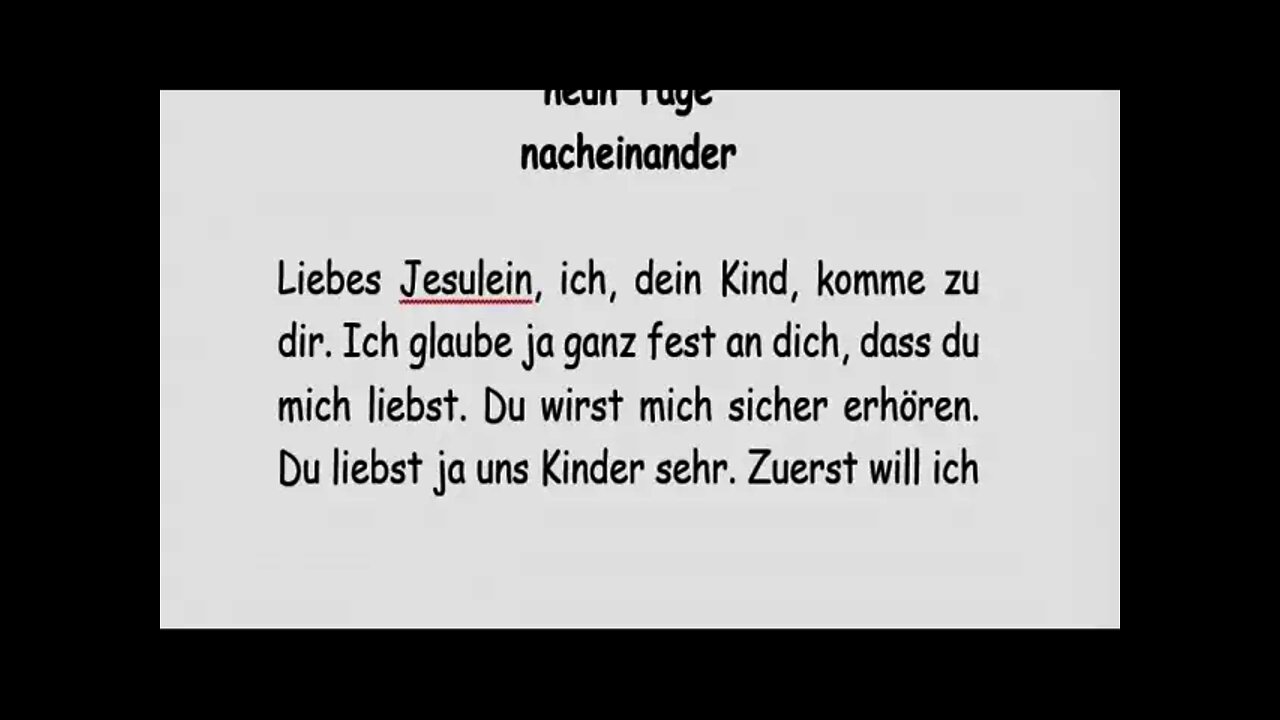 1/9 Novene zum Jesulein für Kinder