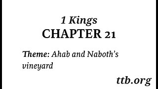 1 Kings Chapter 21 (Bible Study)