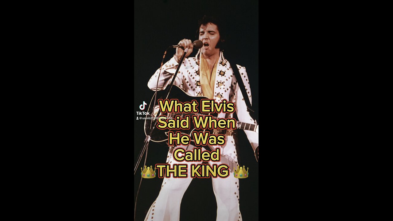 What Elvis said when he was called the King