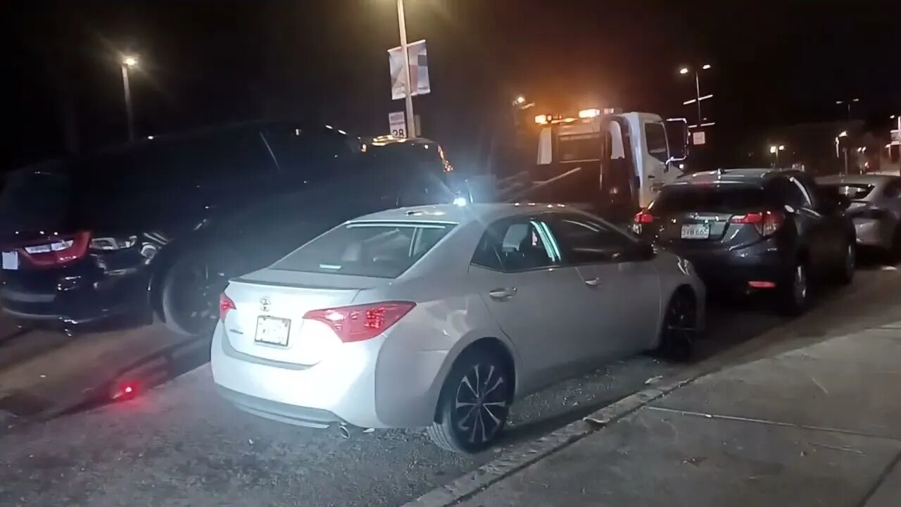 State Police towing a motor vehicle on 602 Blue Hill Ave