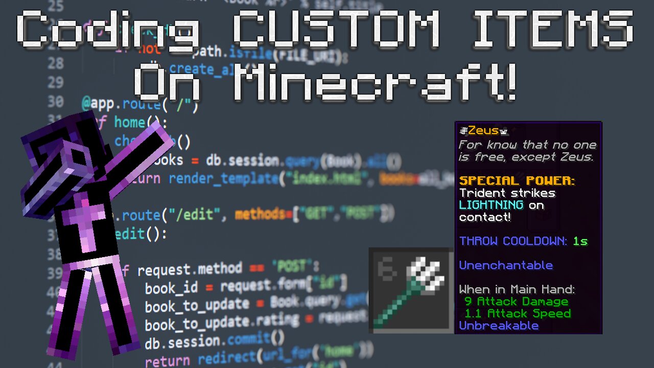 Coding CUSTOM ITEMS For My Minecraft SMP!