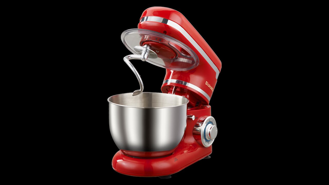 BioloMix Stand Mixer Stainless Steel Bowl 6-speed Kitchen Food