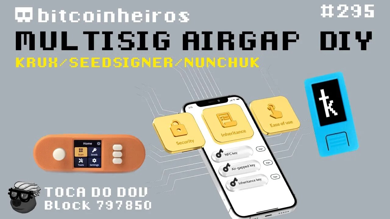 Multisig com Krux e Nunchuk no celular