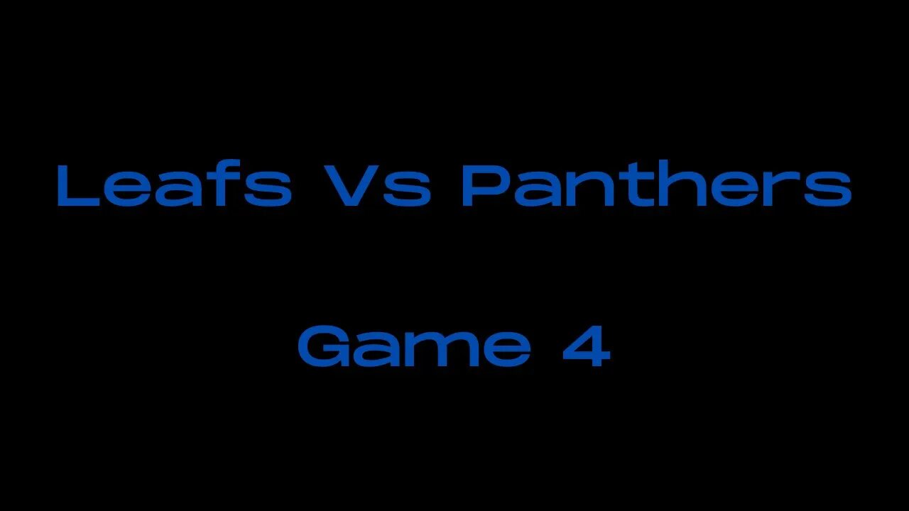 Leafs vs Panthers game 4