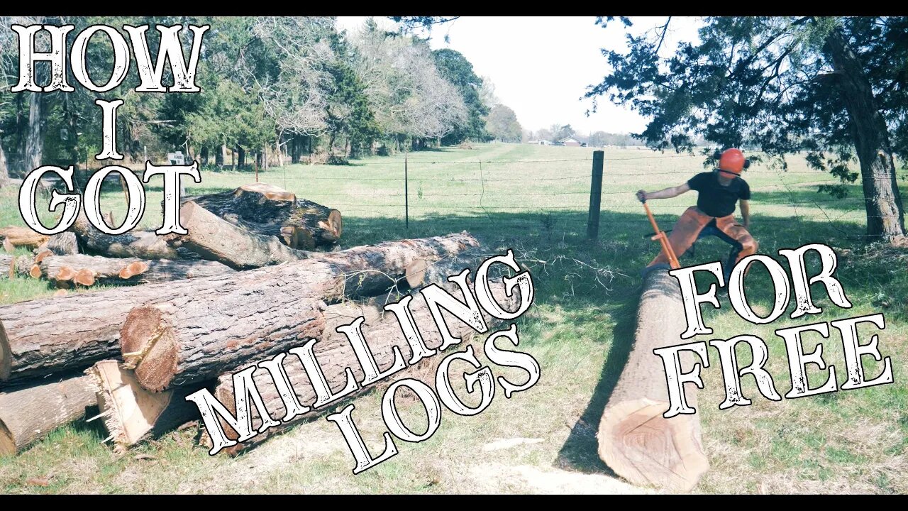 How I Got Milling Logs For FREE!/ Chainsawing with Matt