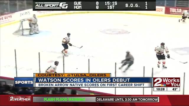 Broken Arrow native Bobby Watson scores goal in Tulsa Oilers' debut