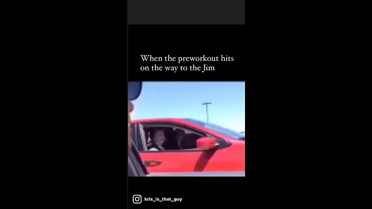 When the pre workout hits on the way to the gym