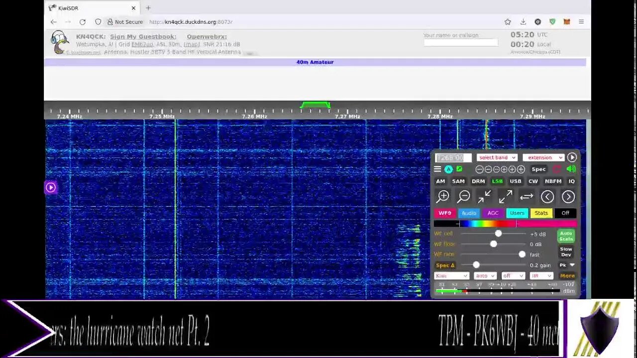 TPM - PK6WBJ - Hurricane net 40M KN4QCK KiwiSDR Pt 2.2