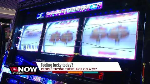 Feeling lucky? People trying their luck on 7/7/17