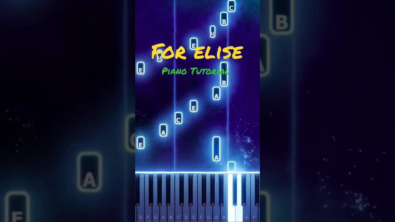 For Elise Piano Tutorial - Subscribe For More #shorts #pianotutorial #learnpiano