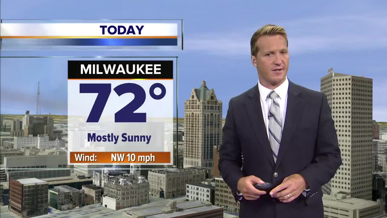 Mostly sunny and comfortable Friday