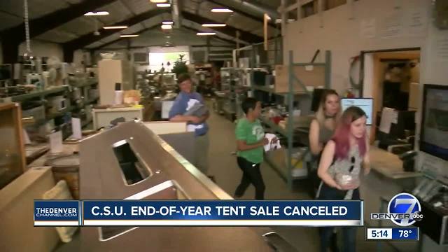 CSU forgoes big tent sale of 'left behind' dorm resident belongings, will give items to charity