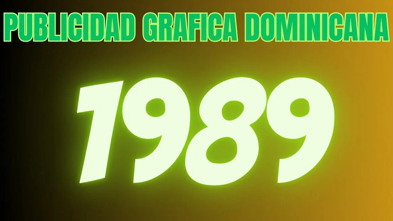 La PUBLICIDAD Grafica DOMINICANA en 1989