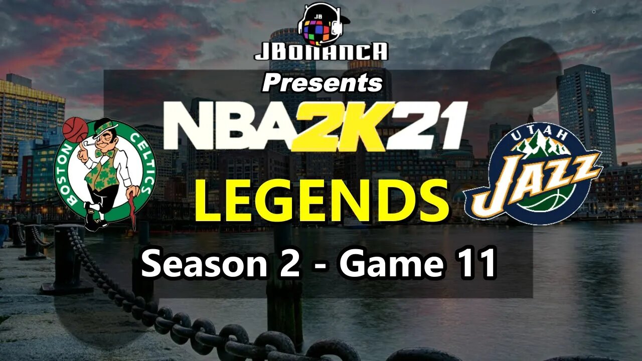 The Legendary Bill Russell - Celtics vs Jazz - Season 2: Game 11 - Legends MyLeague #NBA2K