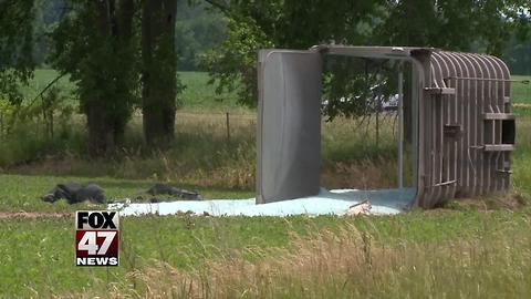 Tons of salt spilled during crash in Ingham County
