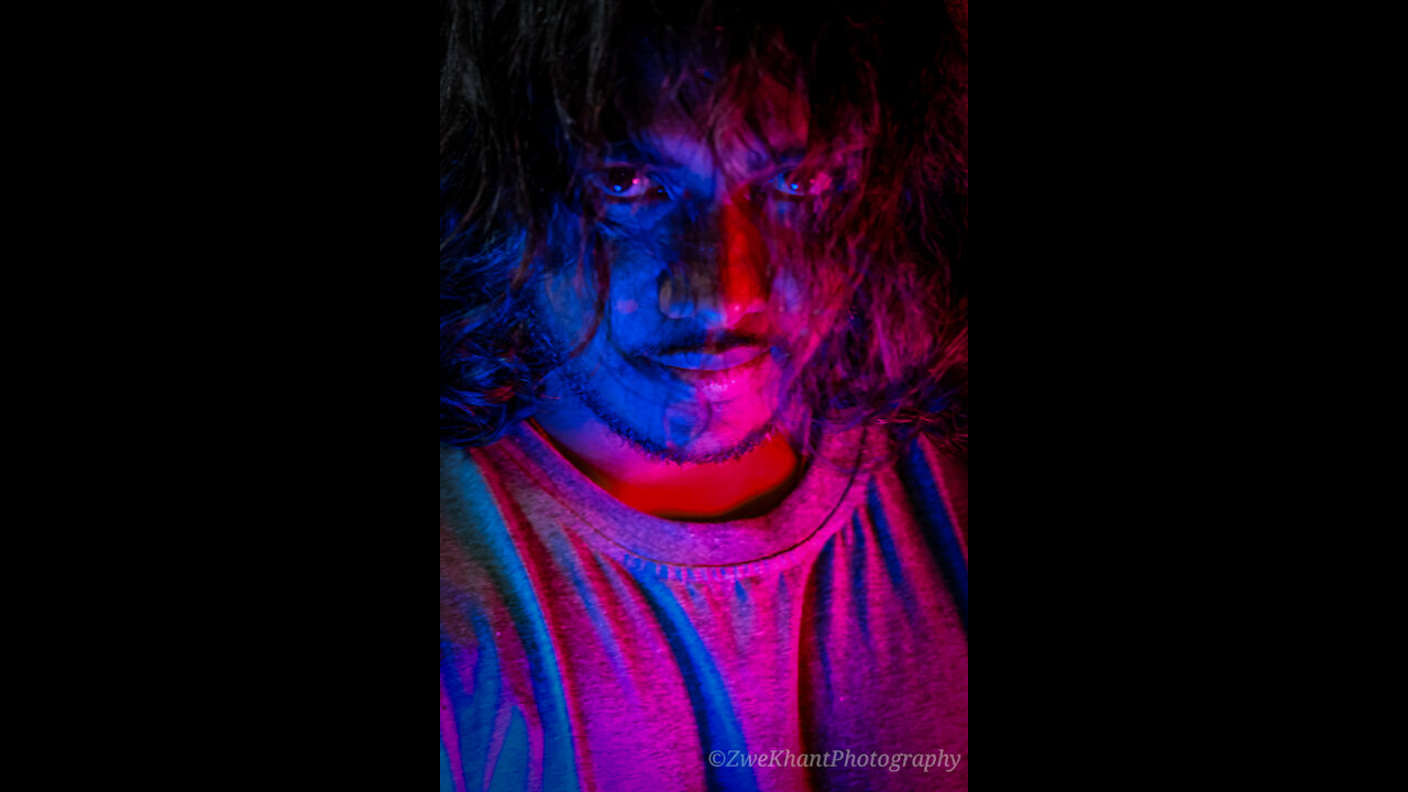 How to edit ( used Lighting room app ) Psycho' Over Color Portrait Photo